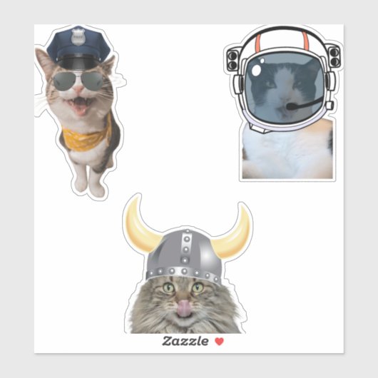 Astronaut Cat Sticker (Vel)