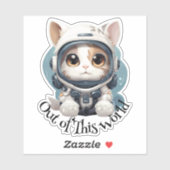 Astronaut Cat Sticker - "Uit deze wereld" (Vel)