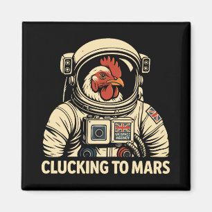 Astronaut Chicken Space Voyage Magneet