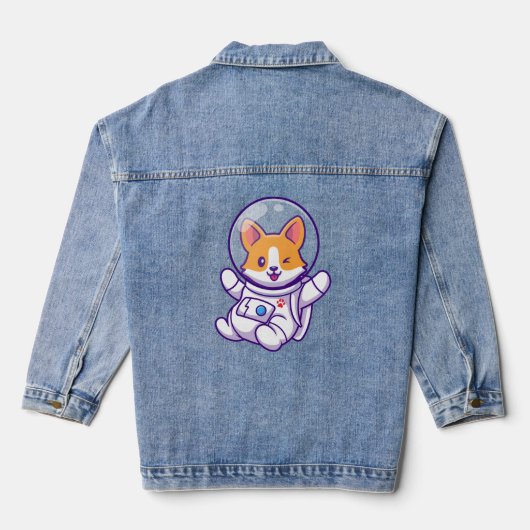 Astronaut Chien mignon Sweatshirt de conception de (Verso)