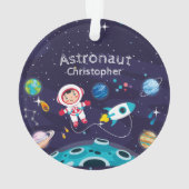 Astronaut child on the moon, monogrammed name (dos)
