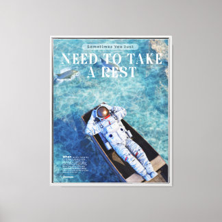 Astronaut Chill'in Design Art Canvas Afdruk