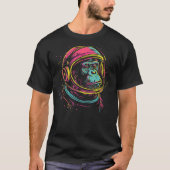 Astronaut Chimp Monkey, Spaceman Chimp Neon design T-shirt (Voorkant)
