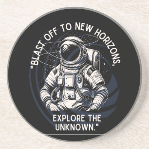 ASTRONAUT CITAAT, BLAAST AF NAAR NEW HORIZON ZANDSTEEN ONDERZETTER