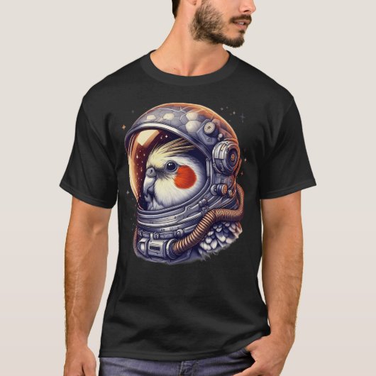 Astronaut Cockatiel T-shirt (Voorkant)