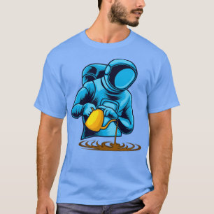 Astronaut Coffee Barista Illustratie T-shirt