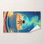 Astronaut Coffee Space Art (Serviette à main)