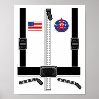Astronaut Costume for Kids Mannen Women Space Suit Poster