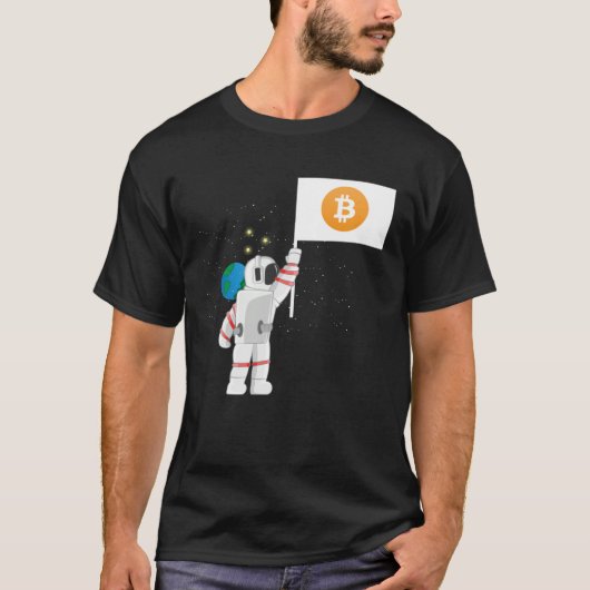 Astronaut Crypto Cryptocurrencies Crypto Trader T-shirt (Voorkant)