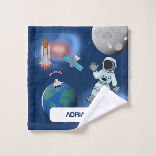 Astronaut dans l'espace Galaxie Thème (Gant de toilette)