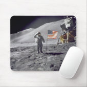 Astronaut David Scott Salutes Flag Mousepad Muismat (Met muis)