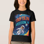 Astronaut Deep Space Planets Birthday Boy Captain Tri-Blend Shirt (Voorkant)