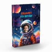 Astronaut Deep Space Sky Planets Photo Gift  Fotoblokken (Links)