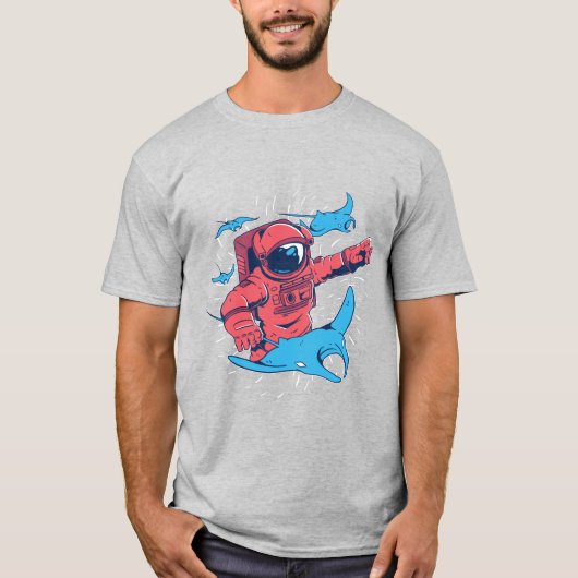 Astronaut Devil Rays T-shirt (Voorkant)