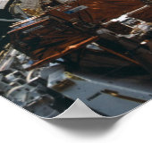 Astronaut die werkt aan de Hubble ruimtetelescoop Poster (Hoek)