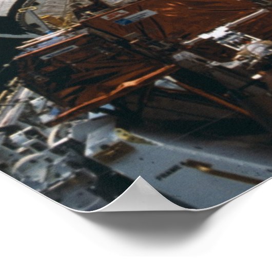 Astronaut die werkt aan de Hubble ruimtetelescoop Poster (Hoek)