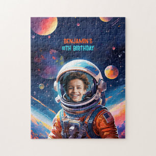 Astronaut Diepe Ruimte Lucht Planeten Foto Verjaar Legpuzzel