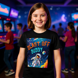 Astronaut Diepe Ruimte Planeten Starten Vriend Ges Tri-Blend Shirt