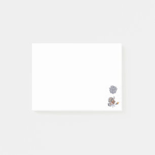 Astronaut dier grappig Wasbeer Maan vuilnisbakken Post-it® Notes