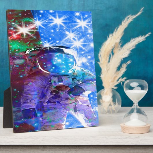 Astronaut Dimensies Plaquette Fotoplaat (Zijkant)