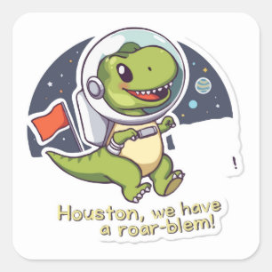 Astronaut Dinosaurus Sticker   prehistorische ruim