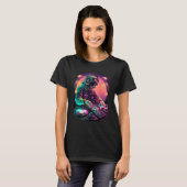 Astronaut DJ, DJing in Space, EDM cool Graphic T-shirt (Voorkant volledig)