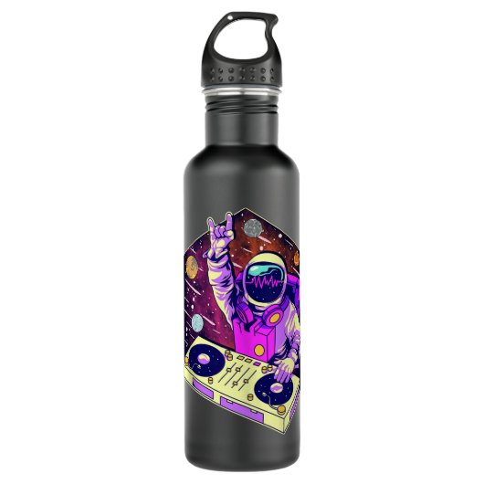 Astronaut DJ Music Psychedelic Psytrance Techno ED Waterfles (Voorkant)