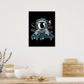 Astronaut DJ Platenspeler Poster (Keuken)