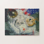 Astronaut Doge-verfversie Legpuzzel (Horizontaal)