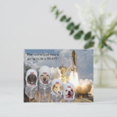  Astronaut Dogs Teacher Briefkaart (Staand voorkant)