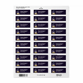 Astronaut drijvend in de ruimte illustratie etiket (Full Sheet)