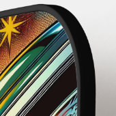 Astronaut Drijvend in de ruimte met een UFO Ai Art Pickleball Paddle (Links Detail)