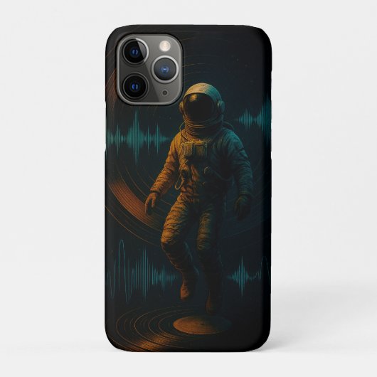 Astronaut drijvend in Glitchwave Sound Art Case-Mate iPhone Case (Achterkant)