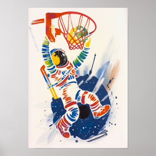 Astronaut Dunking Poster (Voorkant)
