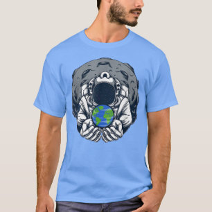 Astronaut Earth Moon Solar System Space Planets T-shirt
