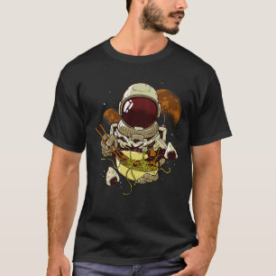 Astronaut Eating Ramen Noodles Sushi Rice Outer Sp T-shirt