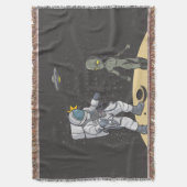 Astronaut en alien deken (Voorkant Verticaal)