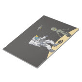 Astronaut en alien    notitieblok (Schuin)