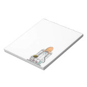 Astronaut en ruimteschip notitieblok (Gedraaid)