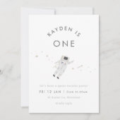 Astronaut Enfants Espace Anniversaire Invitation (Devant)