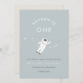 Astronaut Enfants Espace Anniversaire Invitation (Devant / Derrière)