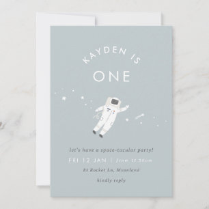 Astronaut Enfants Espace Anniversaire Invitation