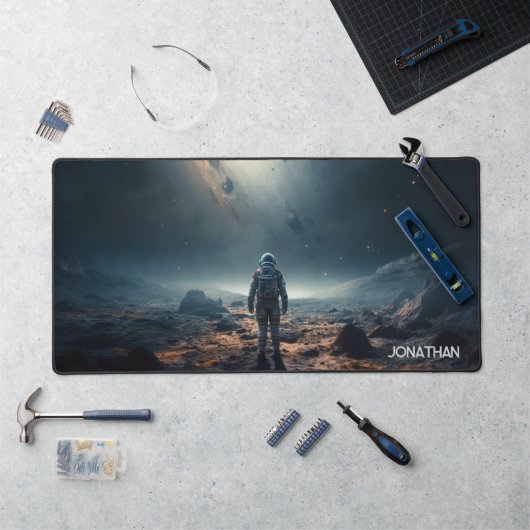 Astronaut Explorez Planètes Espace Voyage Galaxie (Poste de travail)