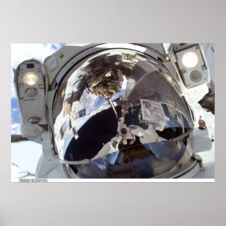 Astronaut Face Poster