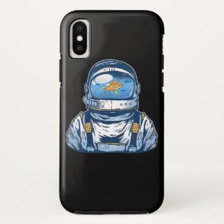 Astronaut Fishbowl Helmet Goldfish Spaceman Suit iPhone X Hoesje