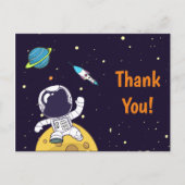 Astronaut Floating in Buitenruimte Briefkaart (Voorkant)