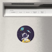 Astronaut Floating in Buitenruimte Magneet (Insitu (Vaatwasser))