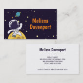 Astronaut Floating in Buitenruimte Visitekaartje (Voorkant / Achterkant)