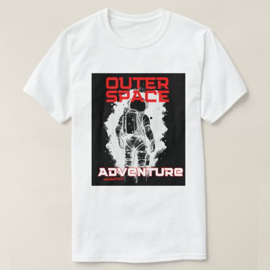 Astronaut Floating in Outer Space Design T-shirt (Design voorkant)
