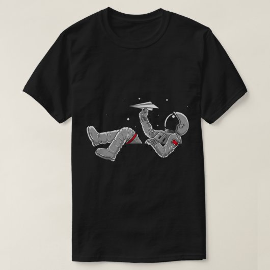 Astronaut Floating in Space Design T-shirt (Design voorkant)
